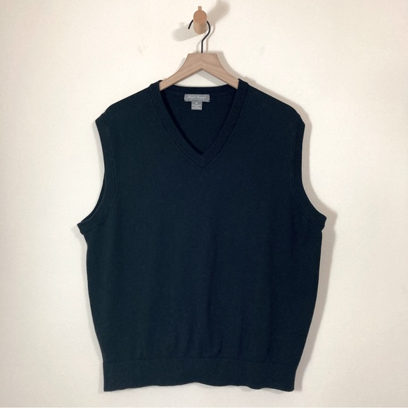 Daniel Cremieux Other - Daniel Cremieux Signature Supima Cotton Grandpa Sweater Vest XL Black V Neck